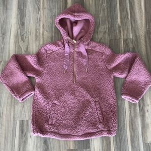 Quarter zip hooded Sherpa